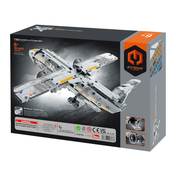 Set de construcție im master mechanical master - „avion militar”, 329 piese 5