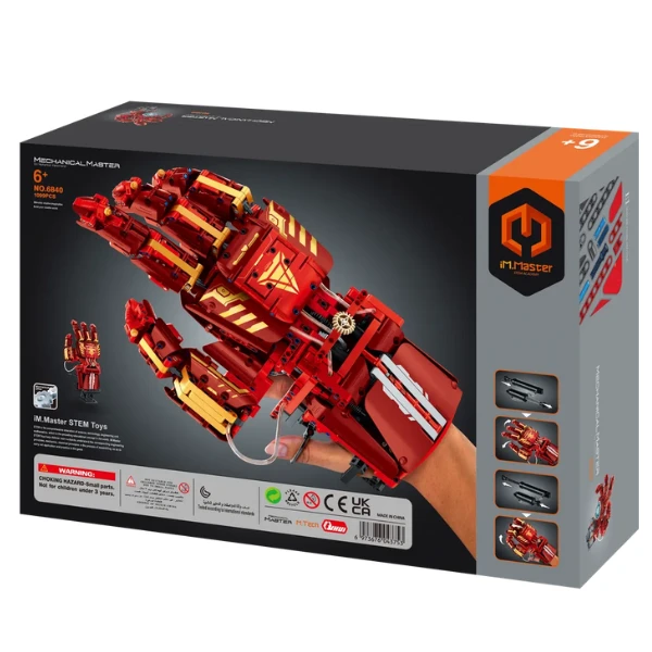 Set de construcție im master mechanical master „mănușa iron man”, 1099 piese 3