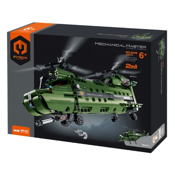 Set de construcție 2 în 1 im master mechanical master - „elicopter militar”, 393 piese 3
