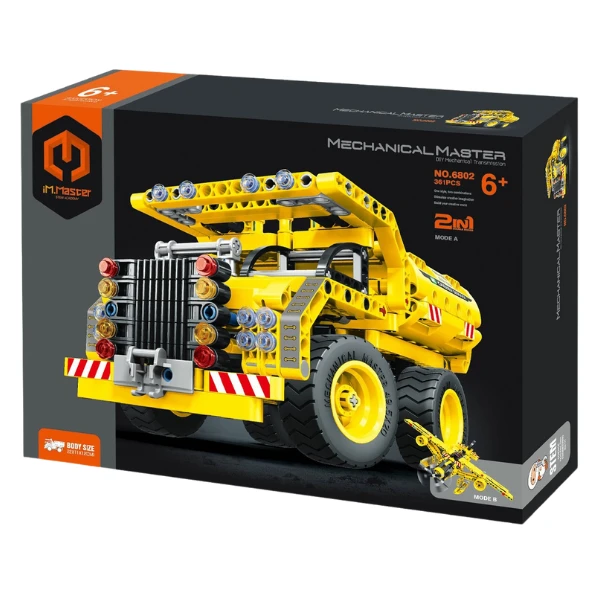 Set de construcție 2 în 1 im master mechanical master - „camion basculant - avion”, 361 piese 3