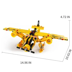 Set de construcție 2 în 1 im master mechanical master - „camion basculant - avion”, 361 piese Thumbnail 6