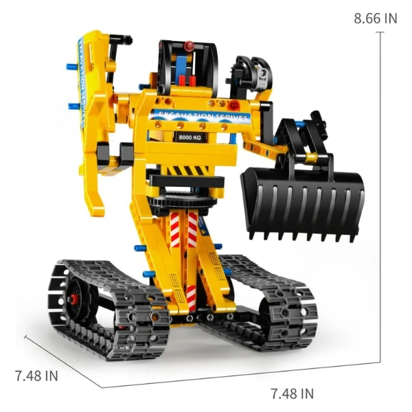 Set de construcție 2 în 1 im master mechanical master - „robot - excavator”, 342 piese 11