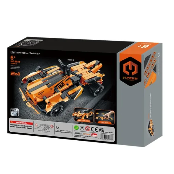 Set de construcție 2 în 1, im master mechanical master „mașină sportivă”, cu inerție, 278 piese 7