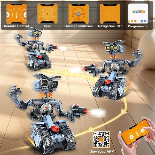 Set de construcție 5 în 1, im master mechanical master „robot-transformer”, cu telecomandă, 687 piese 10