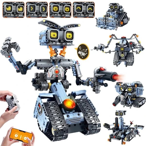 Set de construcție 5 în 1, im master mechanical master „robot-transformer”, cu telecomandă, 687 piese 4