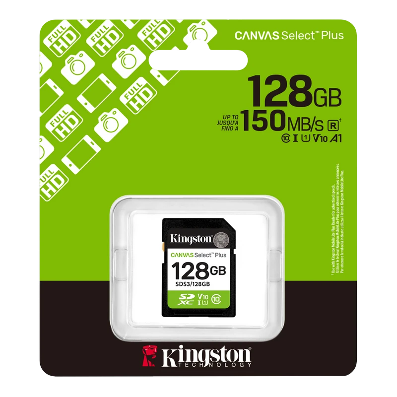 Карта памяти kingston canvas select plus, 128гб (sds3/128gb) 3