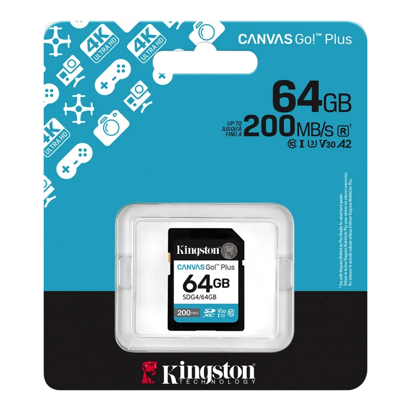 Карта памяти kingston canvas go! plus, 64гб (sdg4/64gb) 2