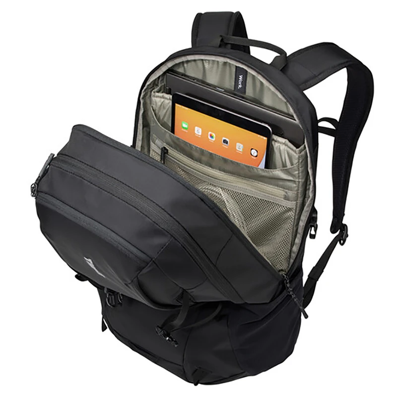 Rucsac pentru laptop thule enroute, 15.6", construit cu nailon 400d aprobat bluesign cu fermoare ykk, negru 2