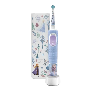 Электрическая зубная щетка braun oral-b vitality pro kids frozen, голубой