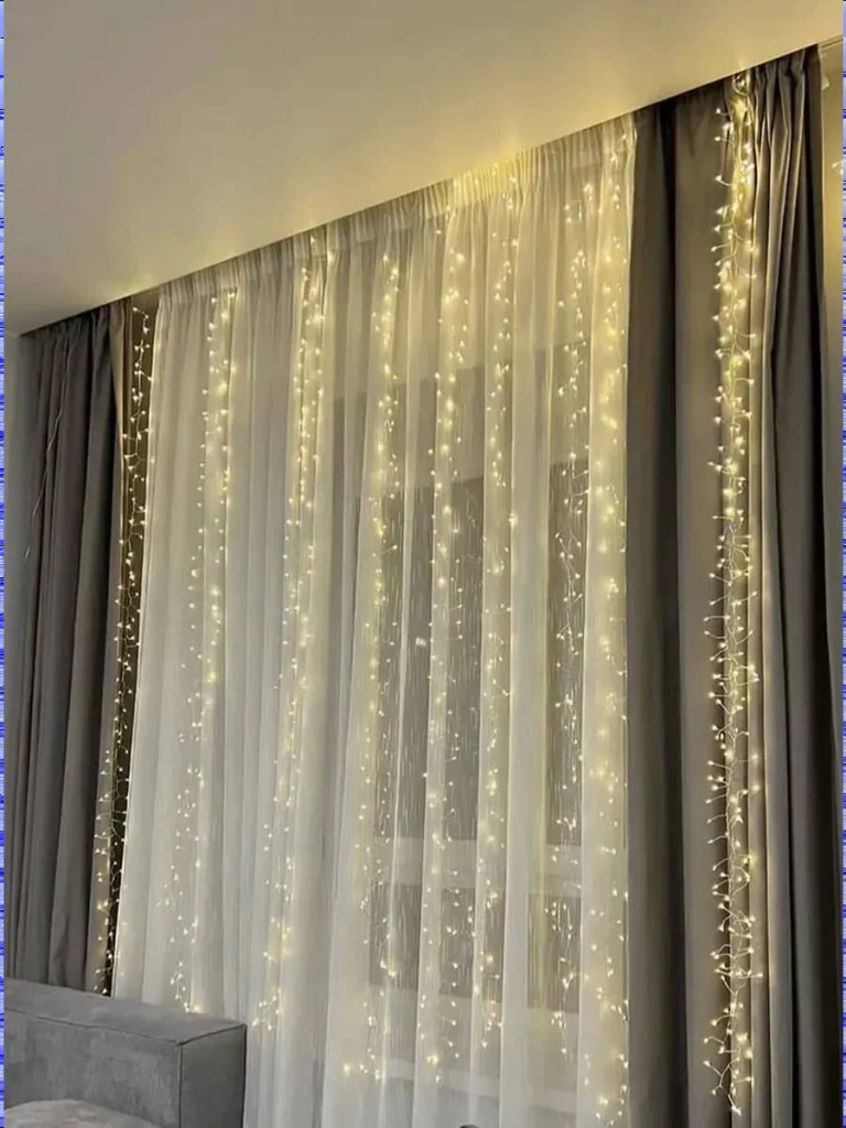 Гирлянда-штора led, 3×3 м, 750 led, тёплый белый (31-001.p33g) 4