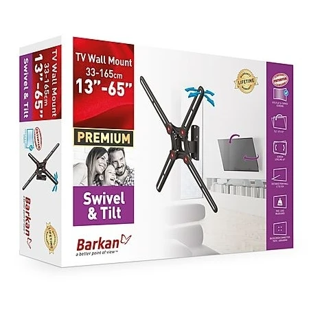 Настенное крепление для телевизора barkan bm320, чёрный 11
