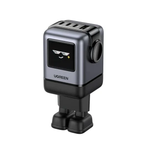 Ugreen uno robot gan быстрое зарядное устройство 3xtype-c+1*usb-a 100w, черное Thumbnail 1