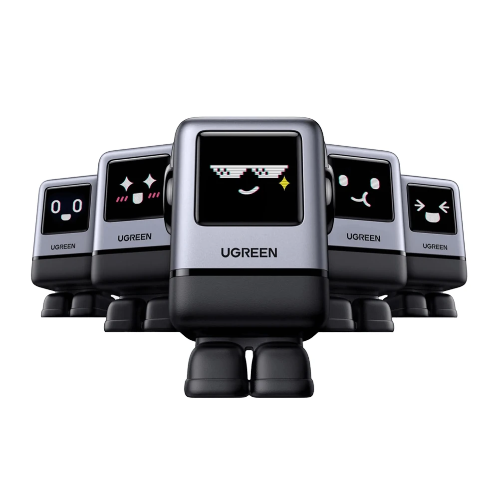Ugreen uno robot gan быстрое зарядное устройство 3xtype-c+1*usb-a 100w, черное 3