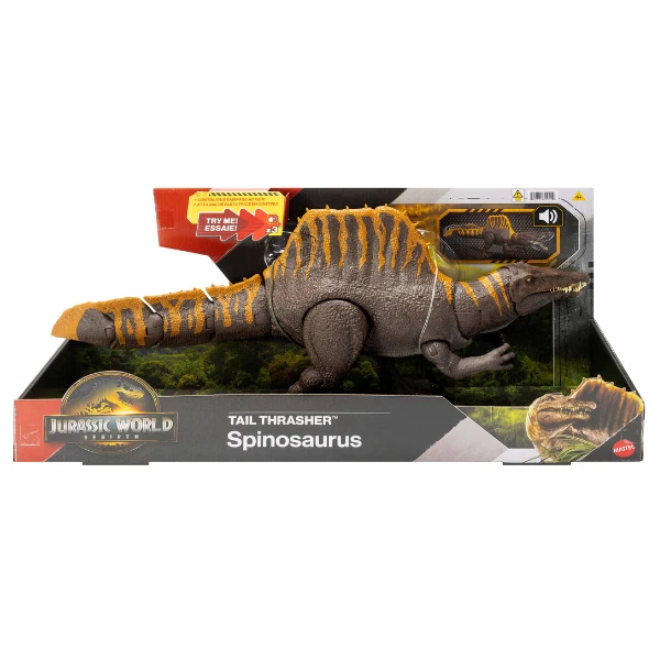 Figurină interactivă de dinozaur „jurassic world: tail thrasher spinosaurus” 3