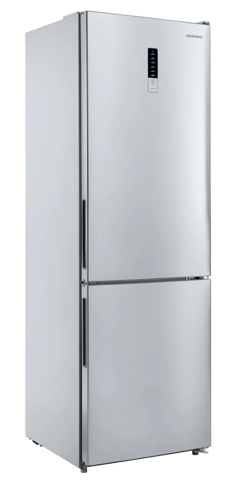 Frigider daewoo dnf-310mex-1 310l (86l+224l), 188cm, total no frost, clasa e, inox, decongelare automata, super freeze, control electronic, iluminare 2