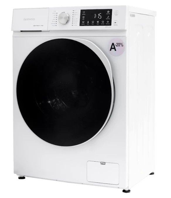 Masina de spalat rufe daewoo dwd-fv5021-5,  8 kg / 1200rpm, 48cm, clasa a, motor inverter, display, usa dubla neagra, 16 program, alb 4