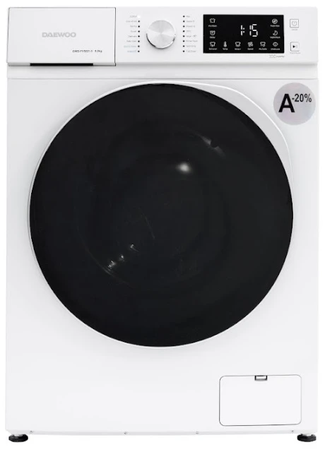 Masina de spalat rufe daewoo dwd-fv5021-5,  8 kg / 1200rpm, 48cm, clasa a, motor inverter, display, usa dubla neagra, 16 program, alb 7