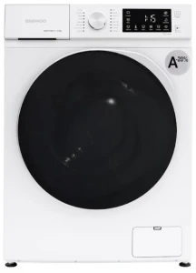 Masina de spalat rufe daewoo dwd-fv5021-5,  8 kg / 1200rpm, 48cm, clasa a, motor inverter, display, usa dubla neagra, 16 program, alb Thumbnail 7