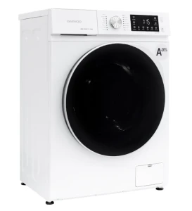 Masina de spalat rufe daewoo dwd-fv5021-5,  8 kg / 1200rpm, 48cm, clasa a, motor inverter, display, usa dubla neagra, 16 program, alb Thumbnail 2