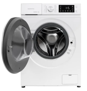 Masina de spalat rufe daewoo dwd-fv9021-5,  9 kg / 1400rpm, 60cm, clasa a, motor inverter, display, usa dubla neagra, 16 program, alb Thumbnail 2