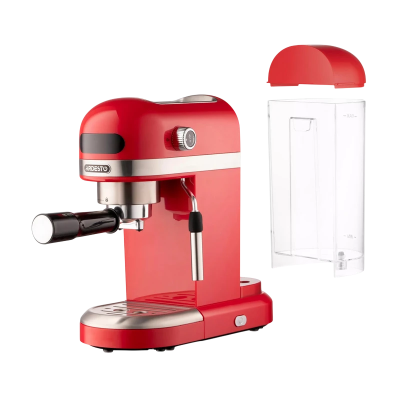 Кофеварка рожковая ardesto ycm-e1501, 1350вт, красный 5