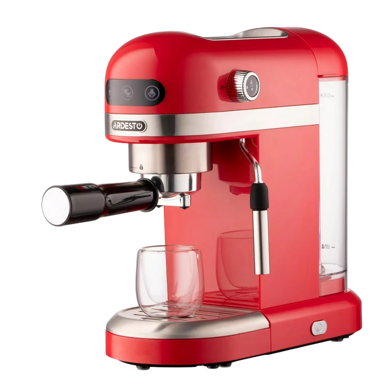 Кофеварка рожковая ardesto ycm-e1501, 1350вт, красный 10