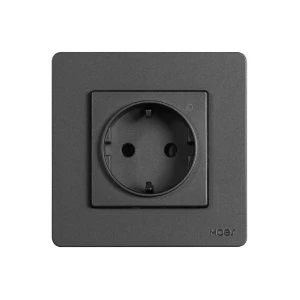 Moes zigbee star ring smart socket with power monitoring 16a, grey