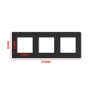 Moes star ring switch panel eu version 3 gang, grey Thumbnail 1