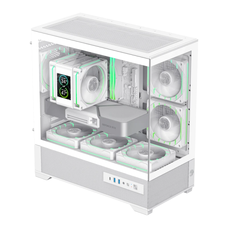 Carcasă pc gamemax vista 2 mw, mini-tower, fără psu, alb 10