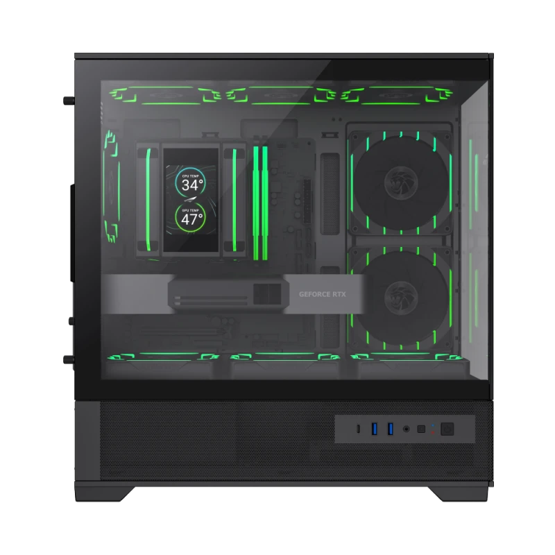 Компьютерный корпус gamemax vista 2 mb, mini-tower, без блока питания, чёрный 9