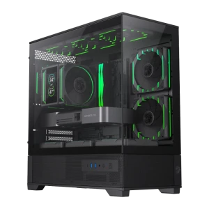 Компьютерный корпус gamemax vista 2 mb, mini-tower, без блока питания, чёрный