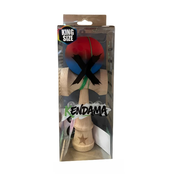 "kendama x original", 7 x 6 x 18 cm, albastru-roșu 3