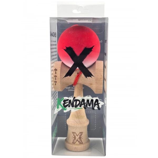 "kendama x original", 7.5 x 6 x 18 cm, gradient roșu-alb 3