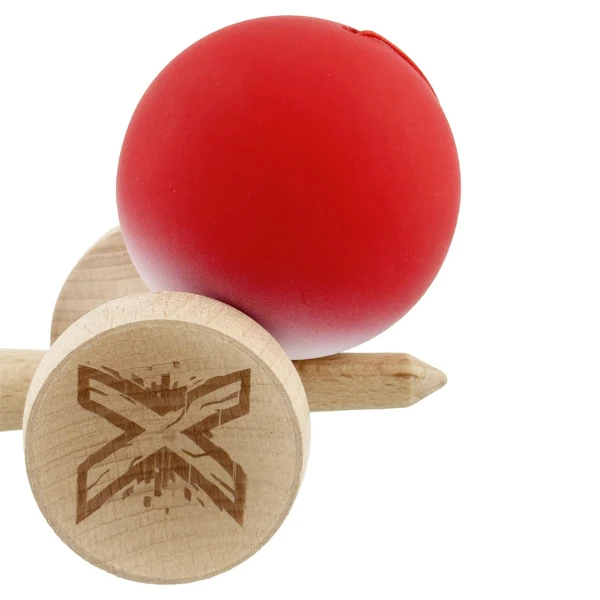 "kendama x original", 7.5 x 6 x 18 cm, gradient roșu-alb 8