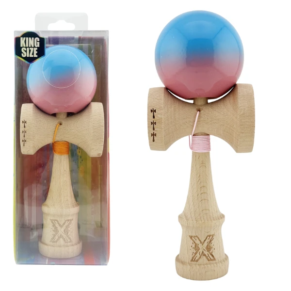"kendama x original", 7 x 6 x 18 cm, albastru-roz 2