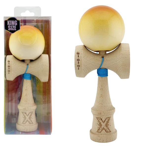"kendama x original", 7 x 6 x 18 cm, galben-portocaliu 2