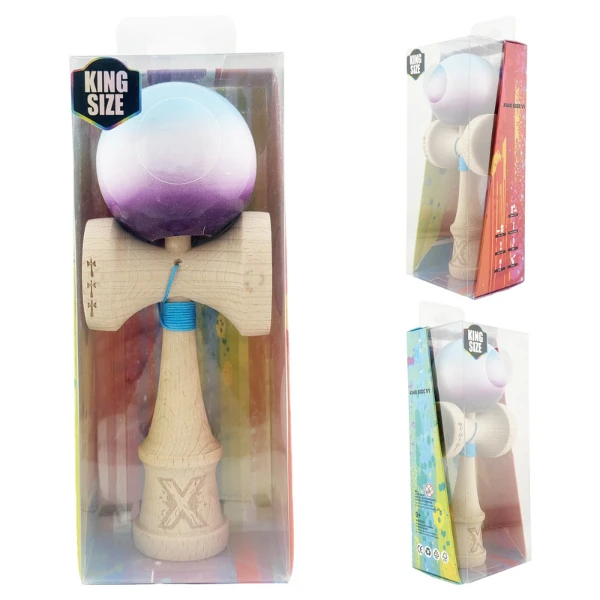 "kendama x original", 7 x 6 x 18 cm, gradient mov-albastru 9