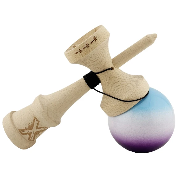 "kendama x original", 7 x 6 x 18 cm, gradient mov-albastru 4