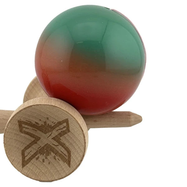 "kendama x original", 7 х 6 х 18 cm, rosu-verde 7