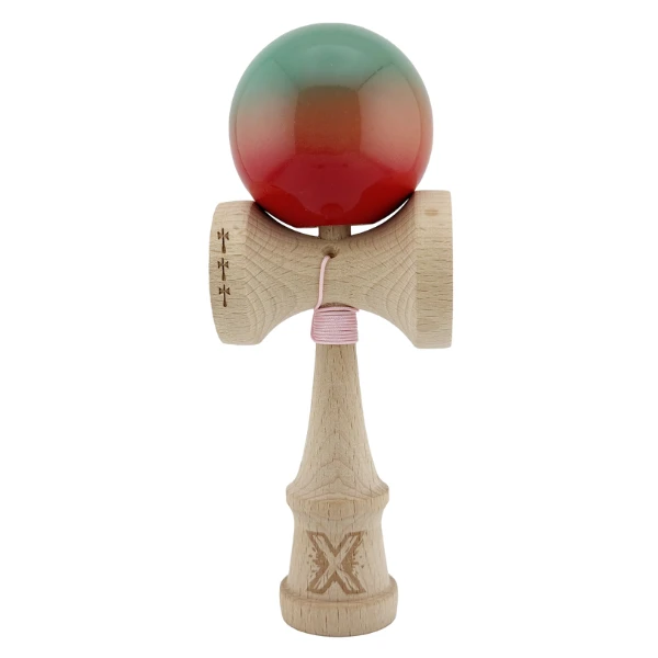 "kendama x original", 7 х 6 х 18 cm, rosu-verde 2