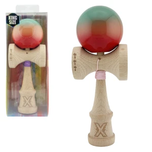 "kendama x original", 7 х 6 х 18 cm, rosu-verde