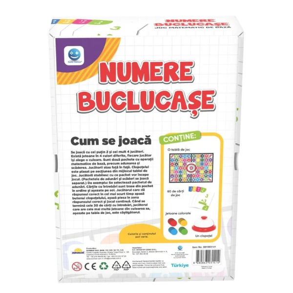 Joc educativ "numere buclucașe”, ro. 4