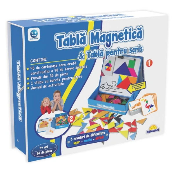 Joc educativ 2 în 1 "tablă magnetică și tablă pentru scris", ro. 3