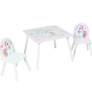 Setul 2 scaune și măsuță "unicorns u-grow"
