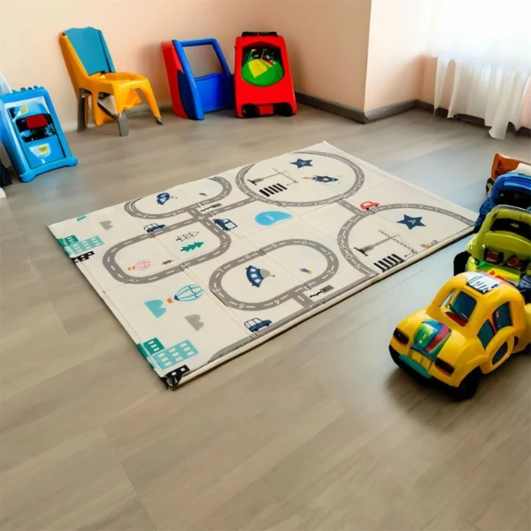 Covoras educativ cu 2 fete din spumă (trafic rutier), 180 x 120 x 1 cm 8