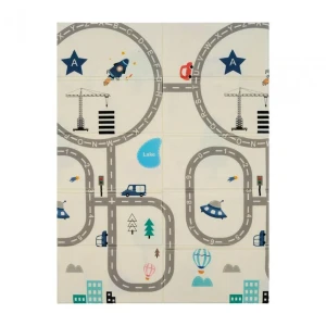 Covoras educativ cu 2 fete din spumă (trafic rutier), 180 x 120 x 1 cm Thumbnail 3
