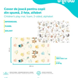 Covoras educativ cu 2 fete din spumă (alfabet), 180 x 120 x 1 cm Thumbnail 10