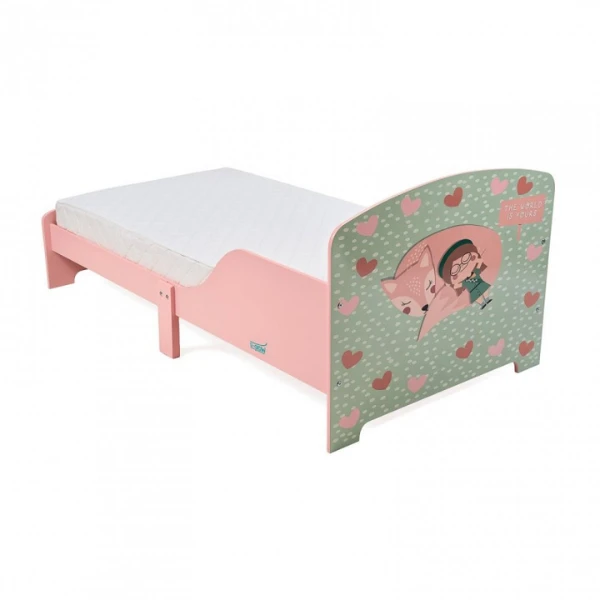 Pat junior cu protecții laterale pink forest, u-grow 3