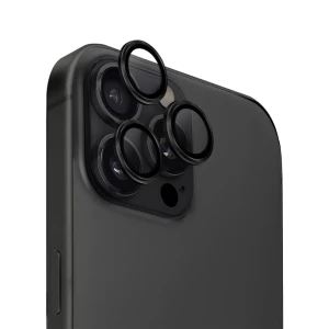 Uniq Optix Aluminium Camera Lens Protector for iPhone 16 Pro/16 Pro Max, Black Thumbnail 1