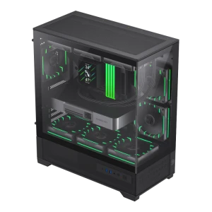 Carcasă pc gamemax vista 2 ab, midi-tower, fără psu, negru Thumbnail 8